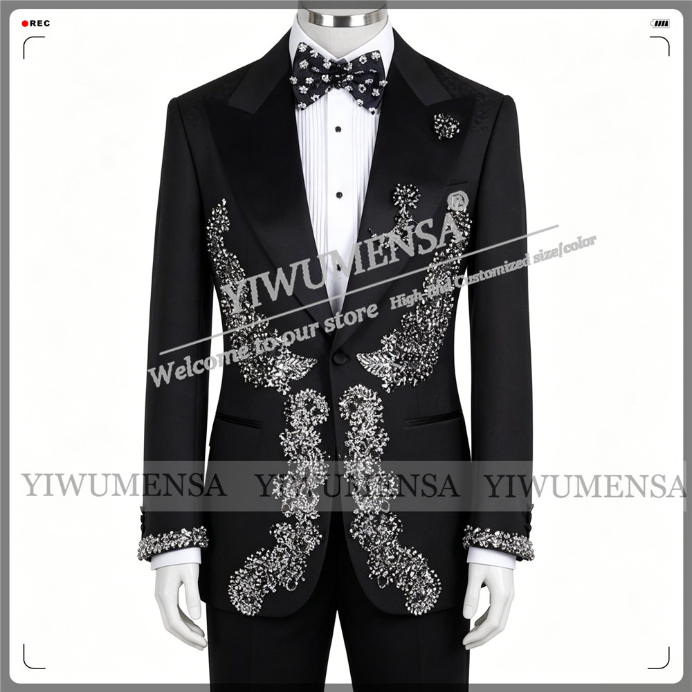 Formal Wear Jersey For Men - بدلات زفاف حصرية للرجال بتصميم ضيق
