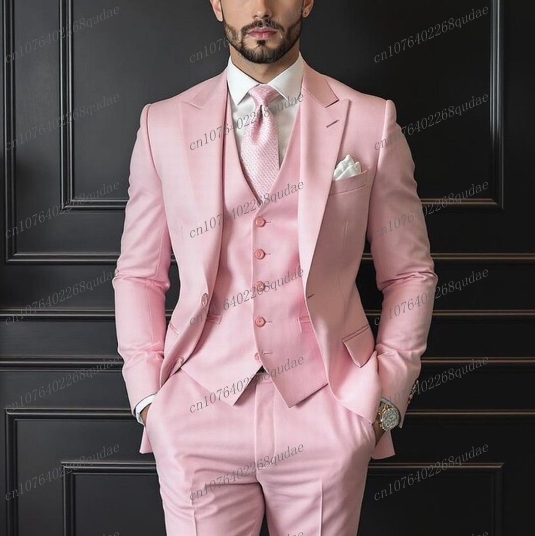 Formal Wear Jersey For Men - الوردي مناسبة رسمية الرجال دعوى حفل