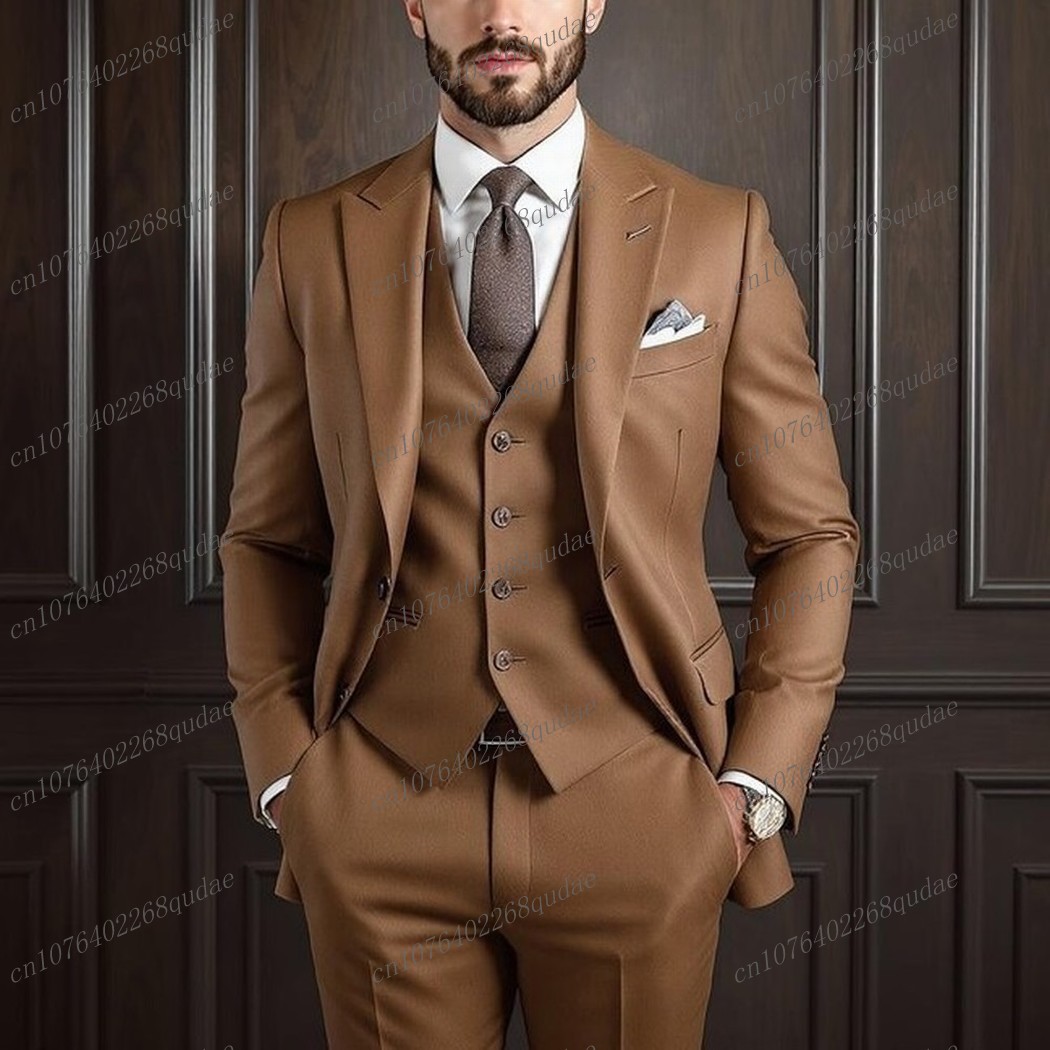 Formal Wear Jersey For Men - البني مناسبة رسمية الرجال دعوى حفل