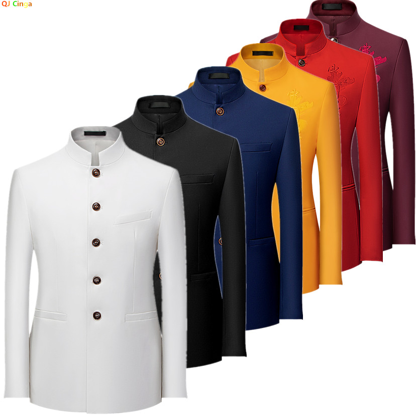Men'S Style Formal Wear - سترة رجالية طويلة الأكمام بالطراز الصيني