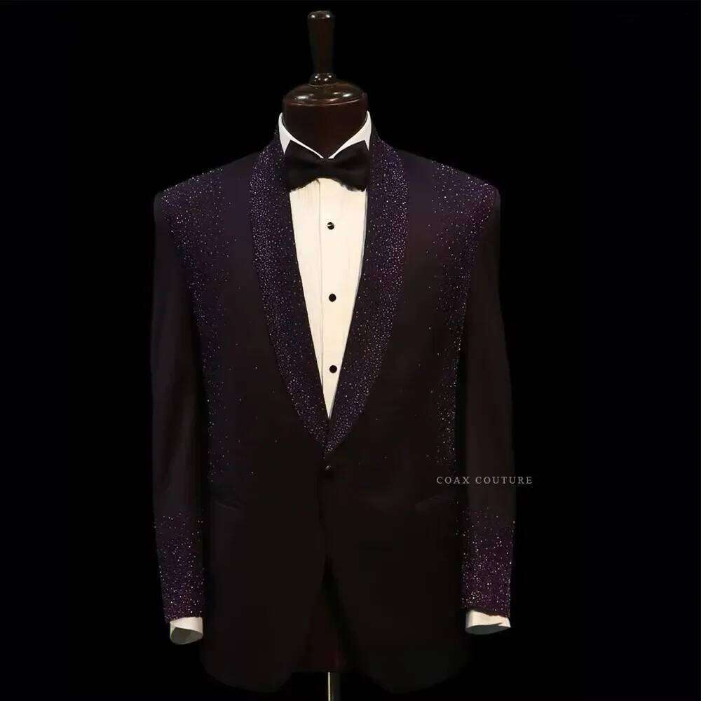 Men Formal Wear Purple - بدلة رجالية رسمية من قطعتين بلون