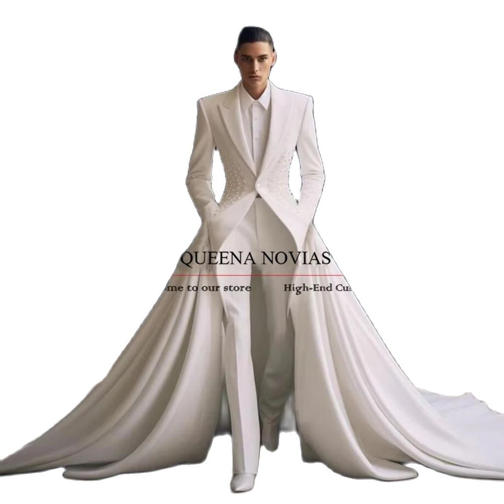 Formal Wear Jersey For Men - بدلات رجالية أنيقة من اللؤلؤ مع