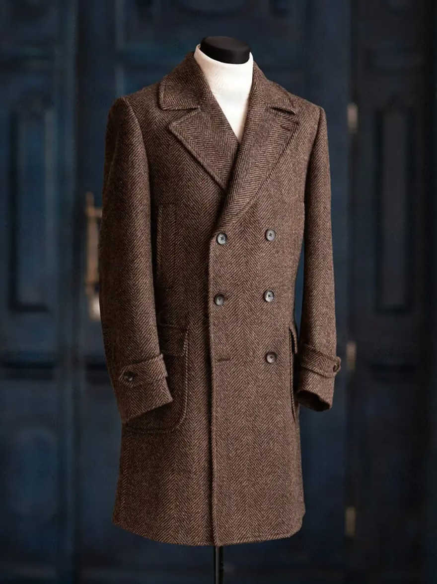 معطف رجالي عصري بنقشة هيرنغبون - مراجعة Men'S Formal Wear In Winter وسعره