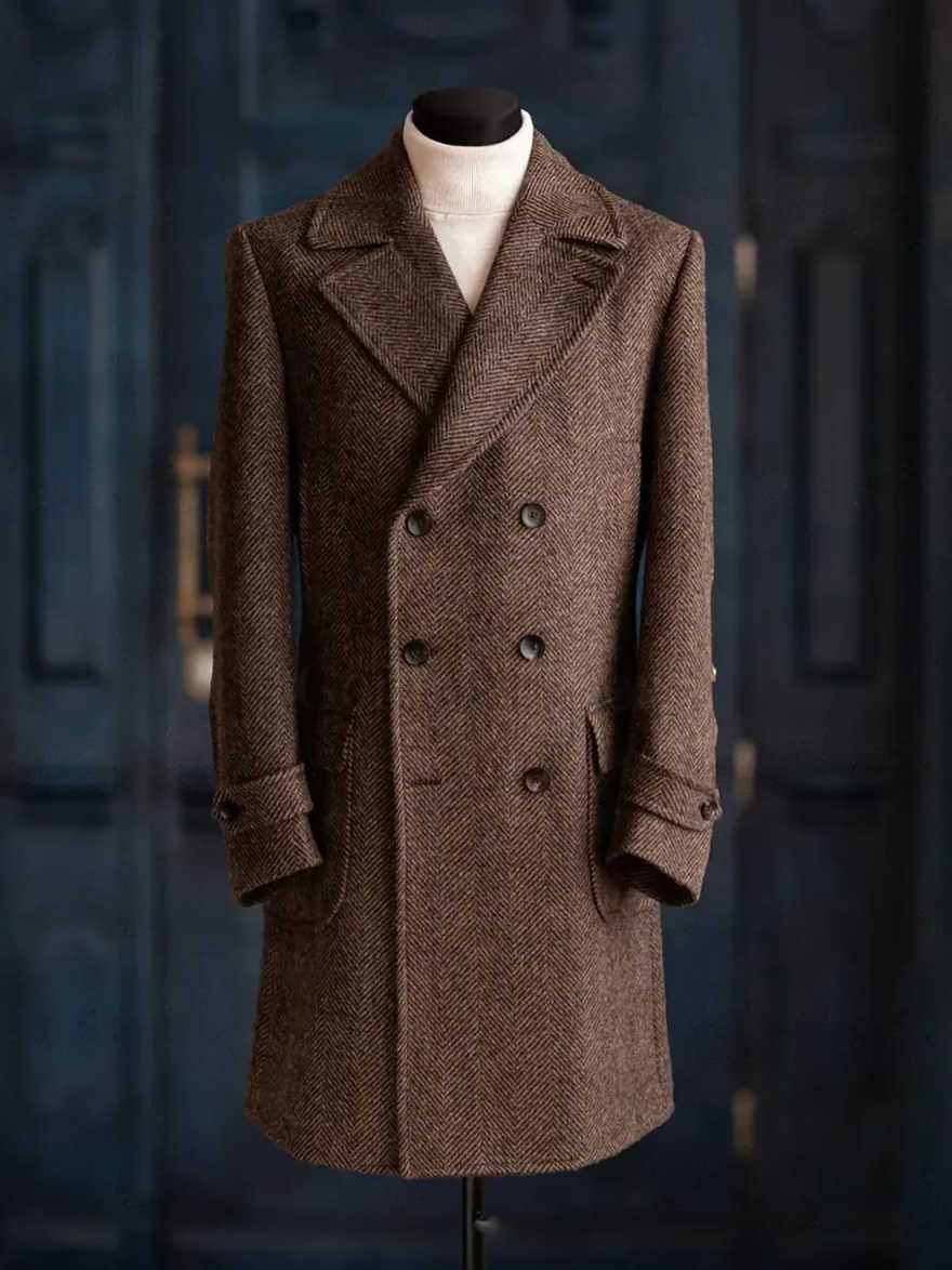 معطف رجالي عصري بنقشة هيرنغبون - مراجعة Men'S Formal Wear In Winter وسعره