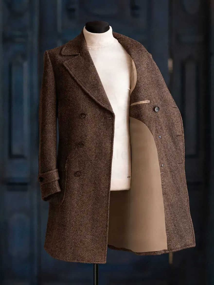 معطف رجالي عصري بنقشة هيرنغبون - مراجعة Men'S Formal Wear In Winter وسعره