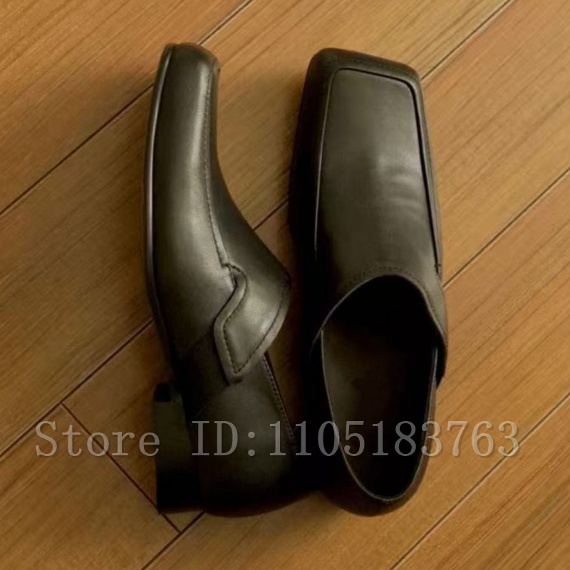 حذاء رجالي أسود من الجلد بمقدم - مراجعة Formal Men Daily Wear Footwear وسعره
