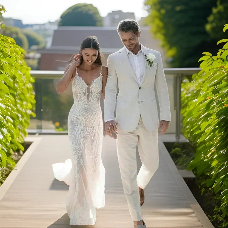 الكتان الزفاف سهرة للرجال الصي - مراجعة Men Formal Wear Summer وسعره