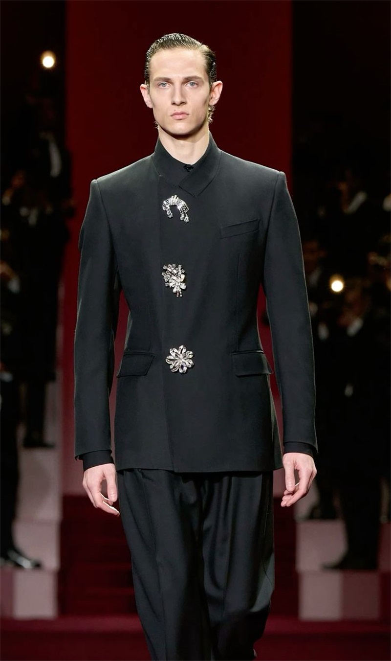 أسود بلورات الرجال البدلة مجمو - مراجعة Formal Wear Jersey For Men وسعره
