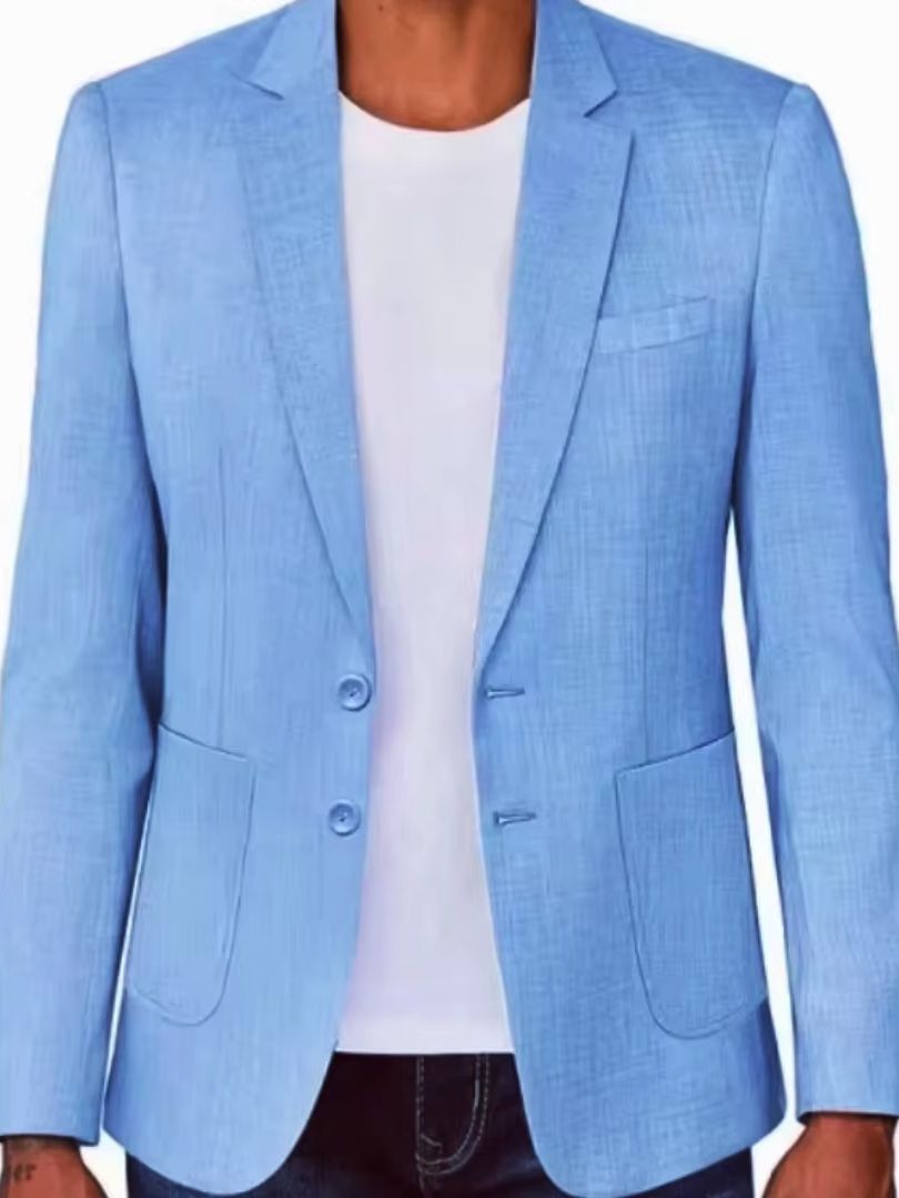 بليزر رجالي بقصة ضيقة من الكتا - مراجعة Men Formal Wear Summer وسعره