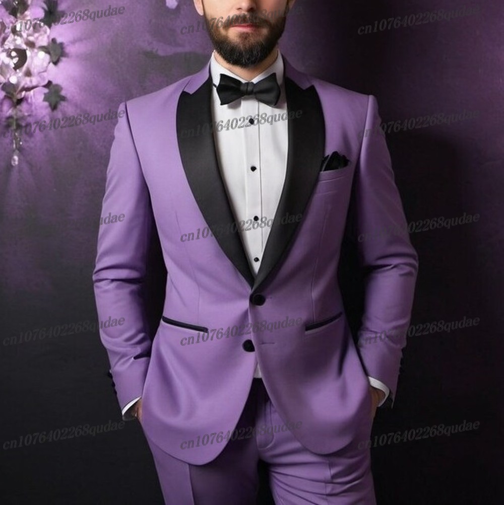 أسود طوق الضوء الأرجواني الرسم - مراجعة Men Formal Wear Purple وسعره