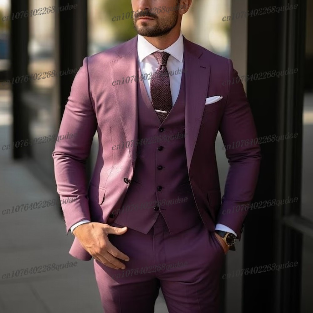 بدلة رجالية رسمية باللون الأرج - مراجعة Men Formal Wear Purple وسعره