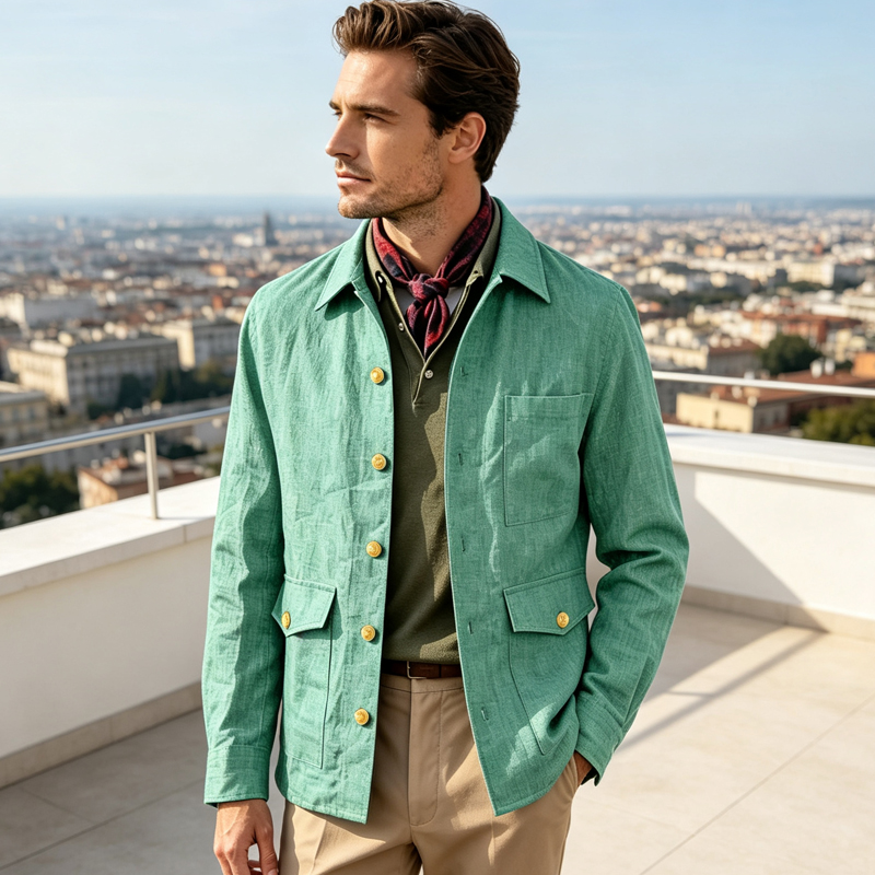 جاكيت رجالي كتان عتيق بياقة مط - مراجعة Men'S Style Formal Wear وسعره